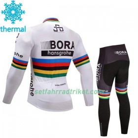 Radbekleidung Radtrikot Langarm + Lang Radhose 2017 Bora-Hansgrohe Kinder Winter Thermal Fleece N002